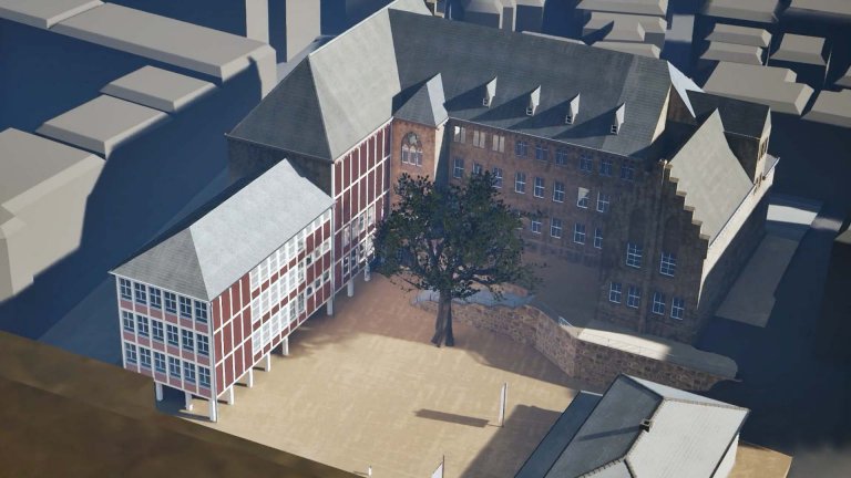Digitale Rekonstruktion: Das alte Philippinum-Schulgebäude in Virtual Reality