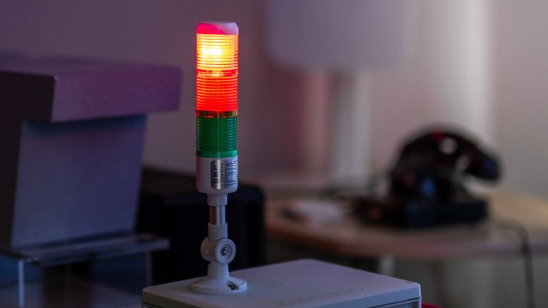 Die Warnlampe leuchtet